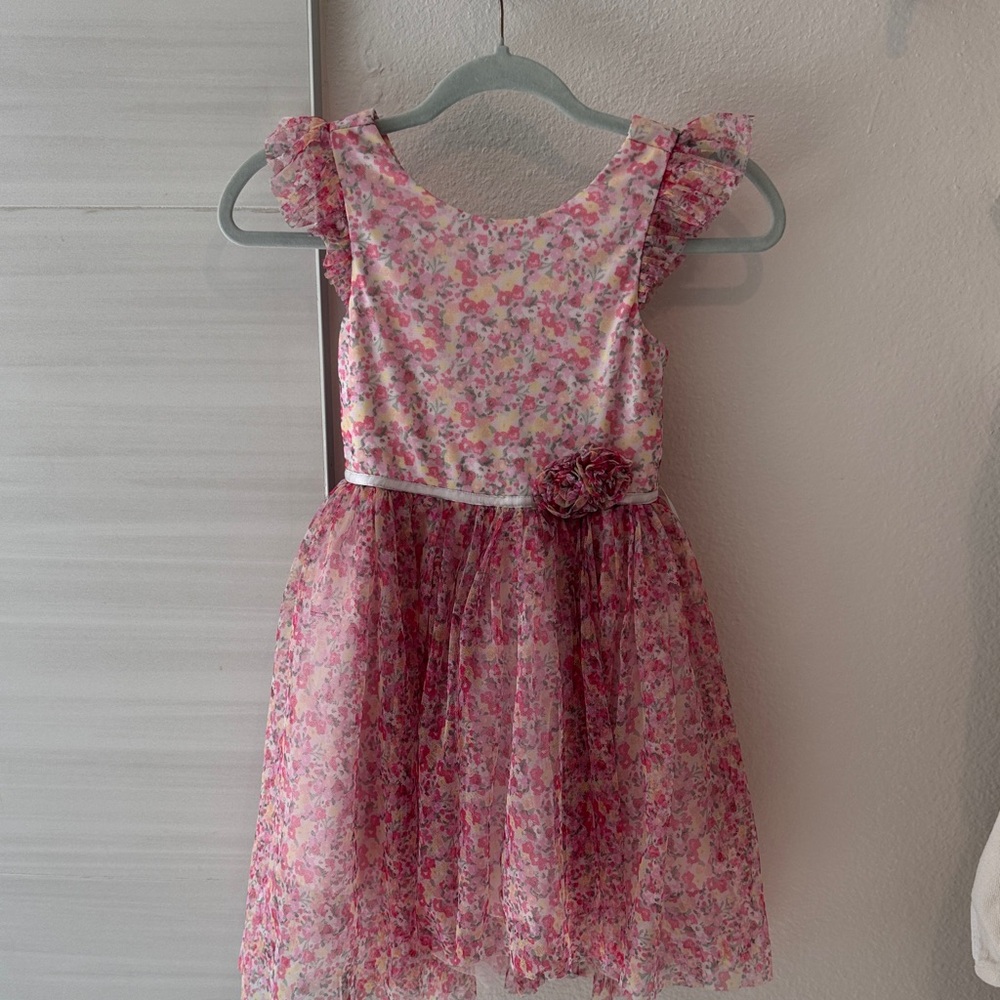 Zunie Pink Floral Kids Dress